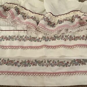 Fruit and floral valance and curtain set